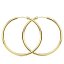 Pendientes aros liso de oro 18k 35 mm